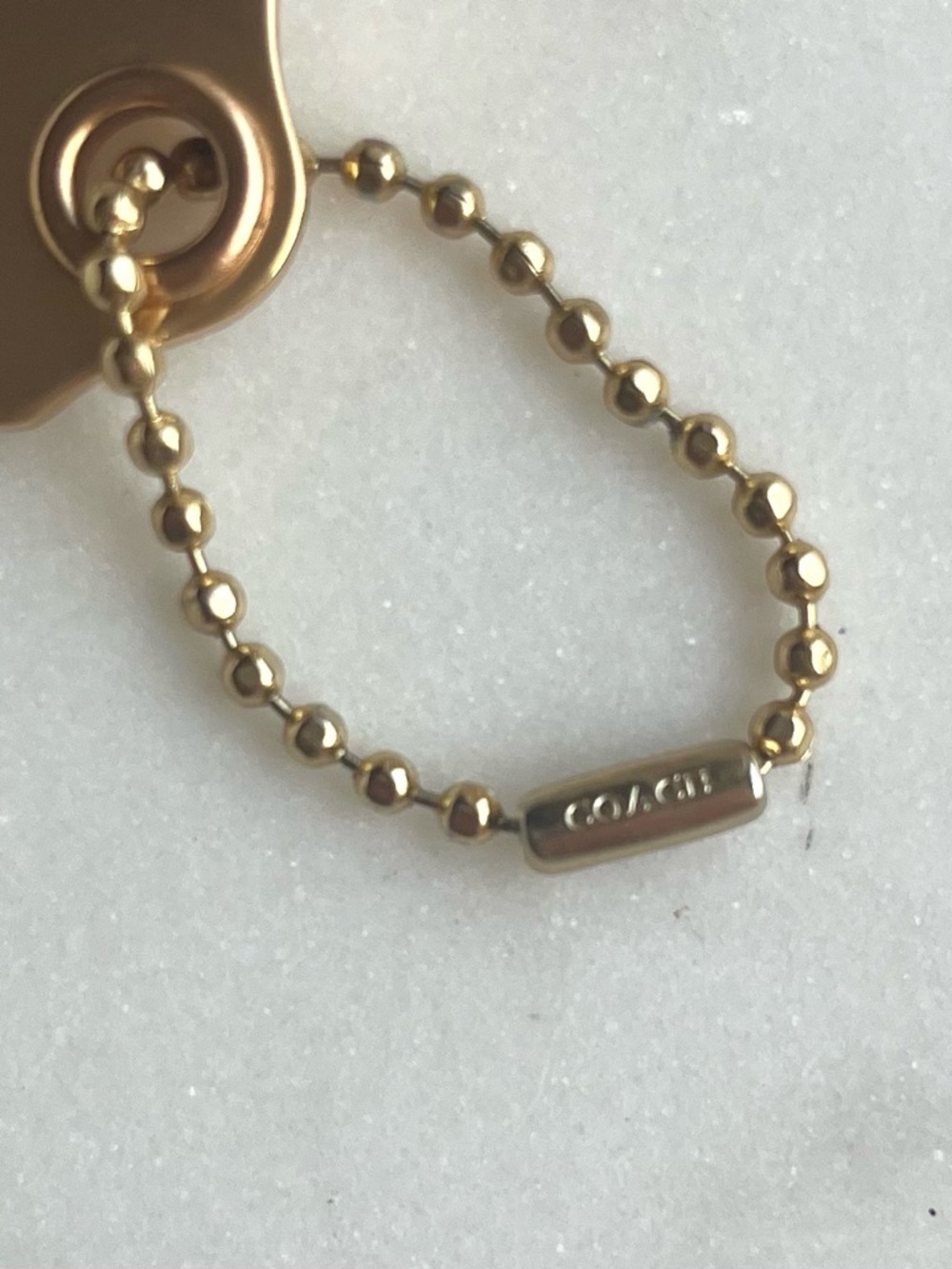 COACH Vintage Script Gold Metal Hang Tag - Picture 4 of 6